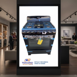 Estufa 6 hornillas + parrilla